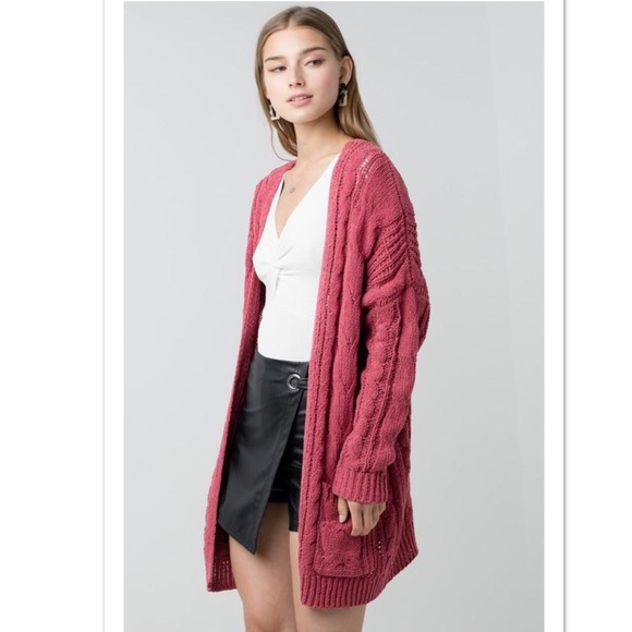 Rust chunky knit cardigan - Picture 4 of 7